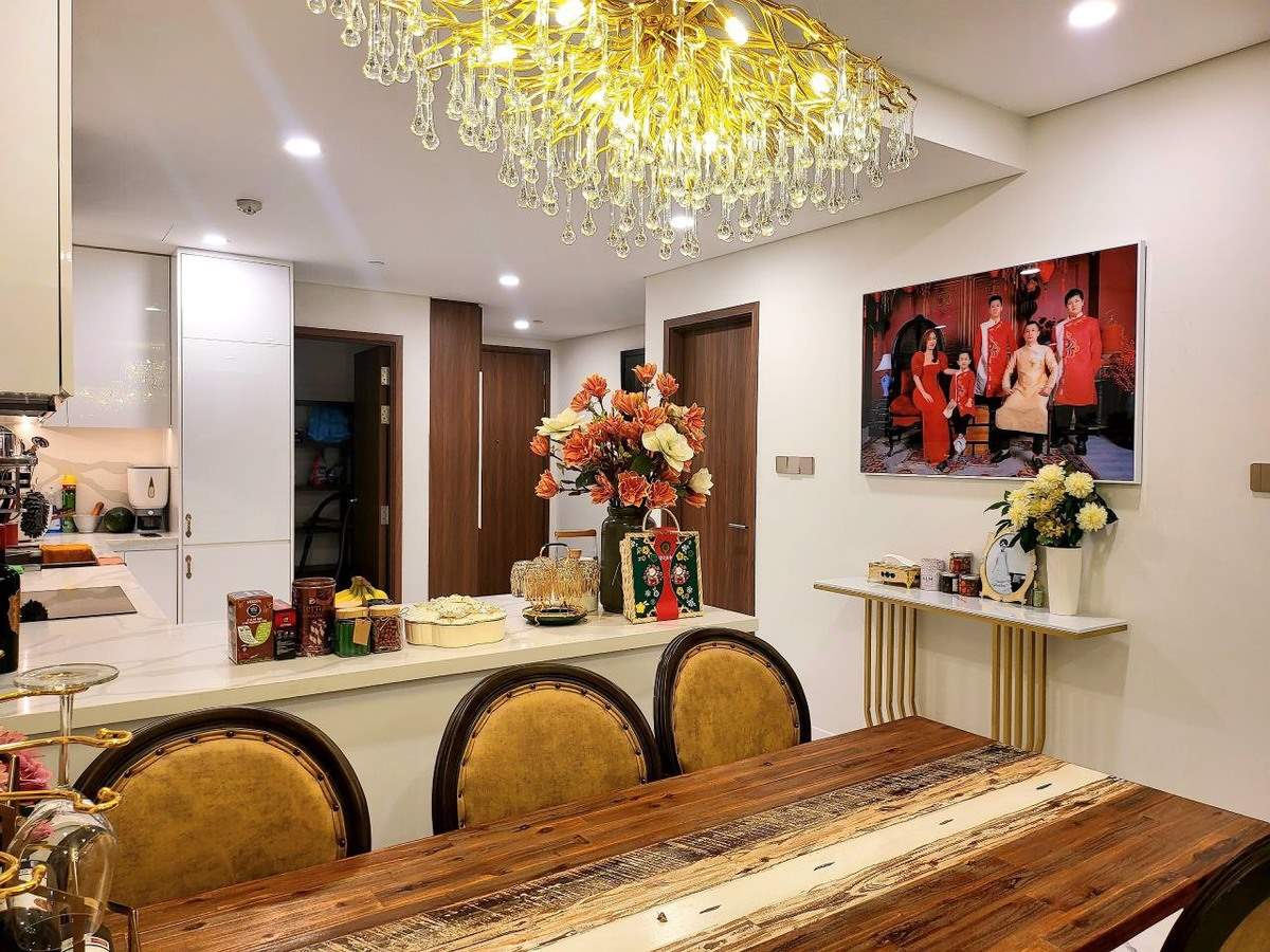 tủ bếp gỗ hiện đại