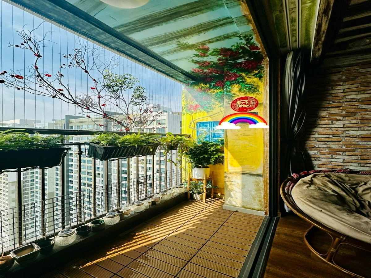 Phòng khách được thiết kế mở